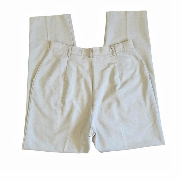 Vintage Beige Linen Trousers - Picture 3 of 4